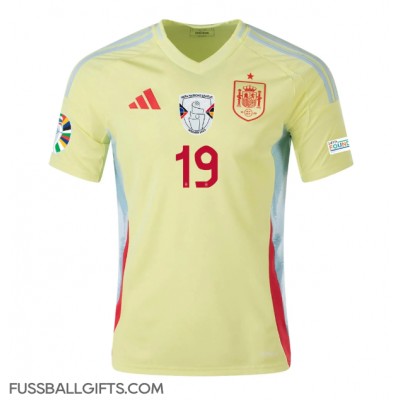 Spanien Lamine Yamal #19 Fußballbekleidung Auswärtstrikot EM 2024 Kurzarm Spanien Lamine Yamal #19 Fußballbekleidung Auswärtstrikot EM 2024 Kurzarm